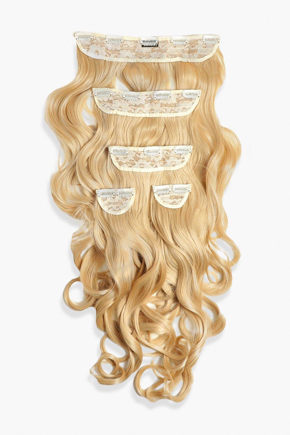 LullaBellz 5 Pc Curly Extensions Champagne