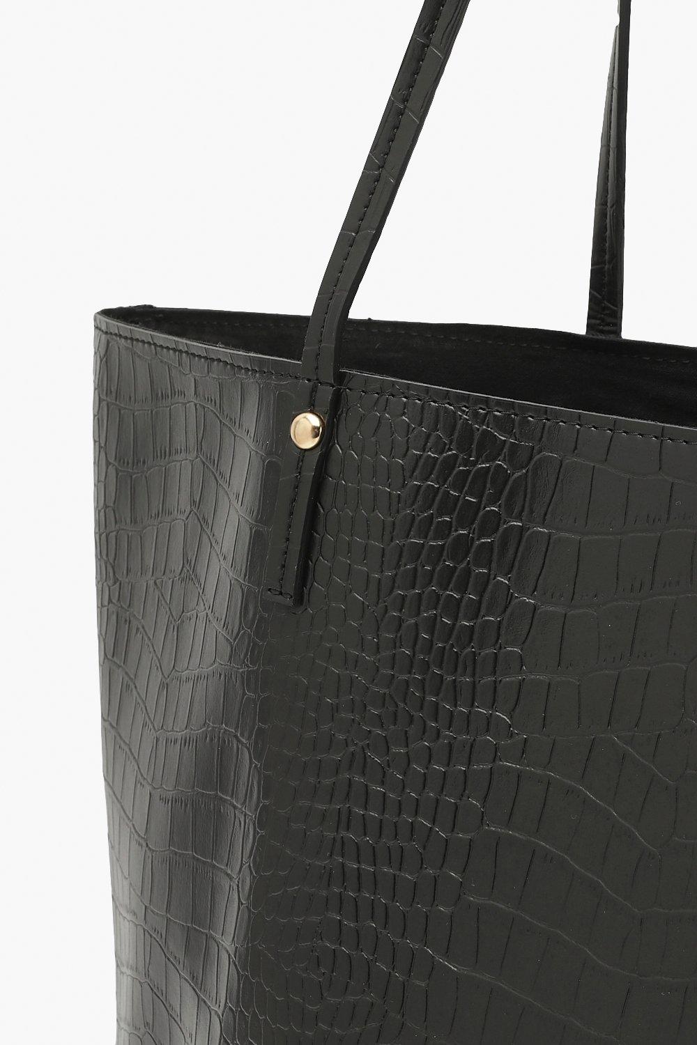 Black tote bag boohoo 2025