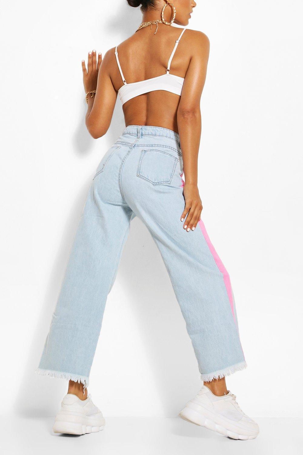 Side stripe mom store jeans