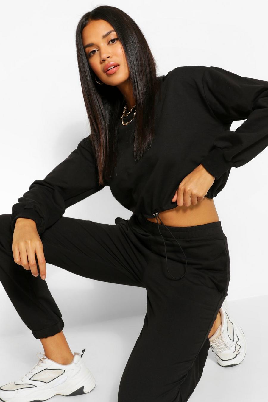 Crop Sweatshirt And Joggers Tracksuit image number 1