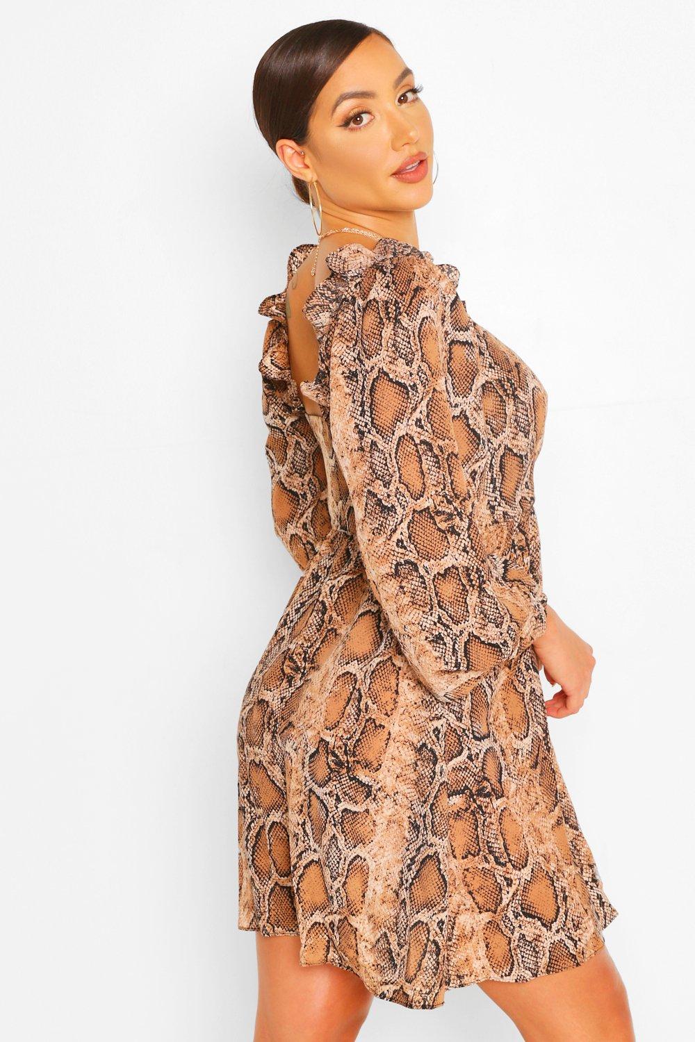 Off the shoulder hot sale snakeskin dress