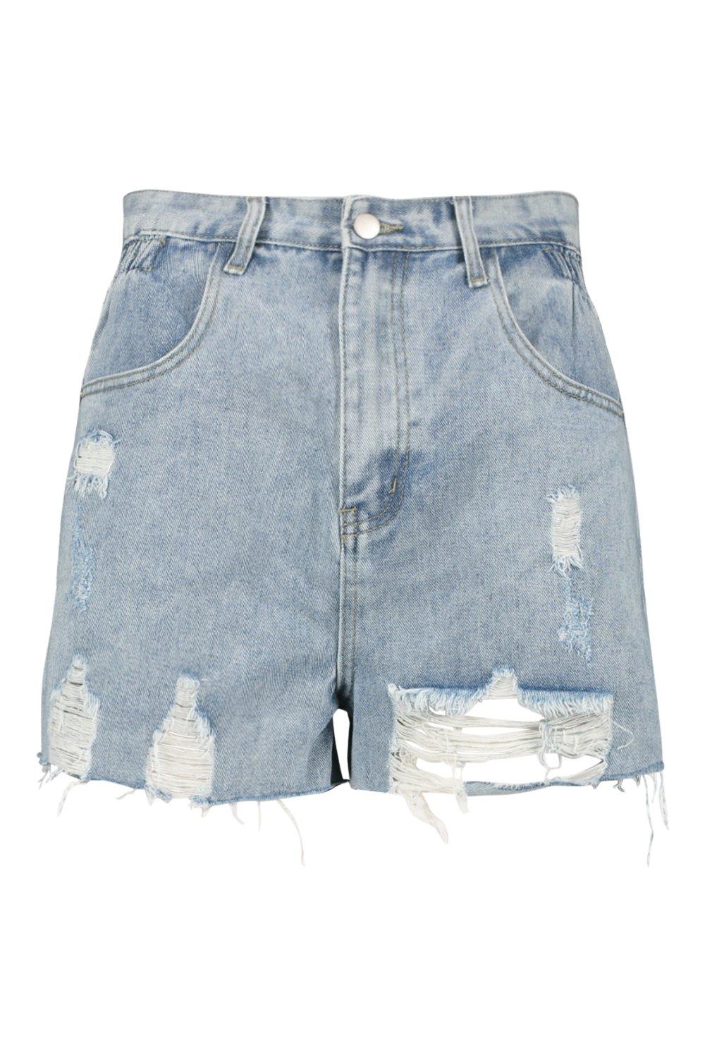 Paperbag Distressed Mom Short