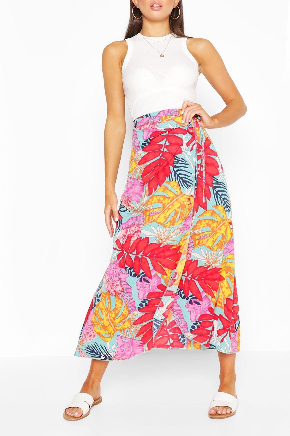 bright maxi skirt