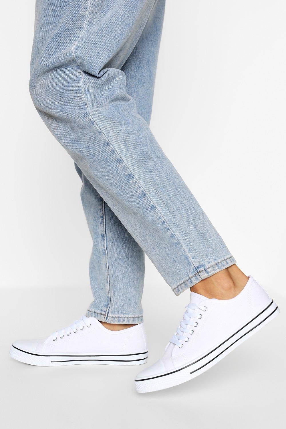 boohoo white trainers