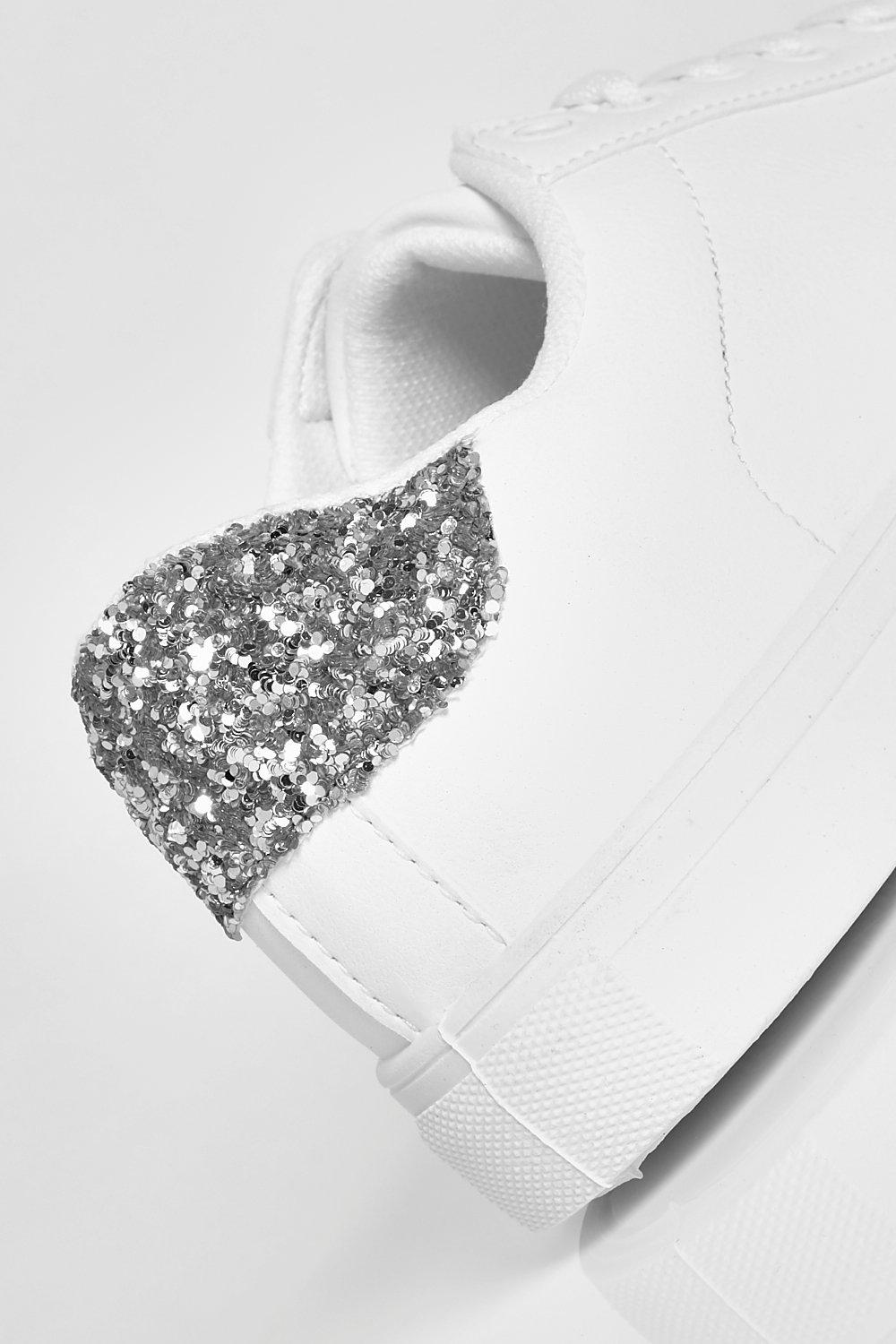 White sale glitter trainers