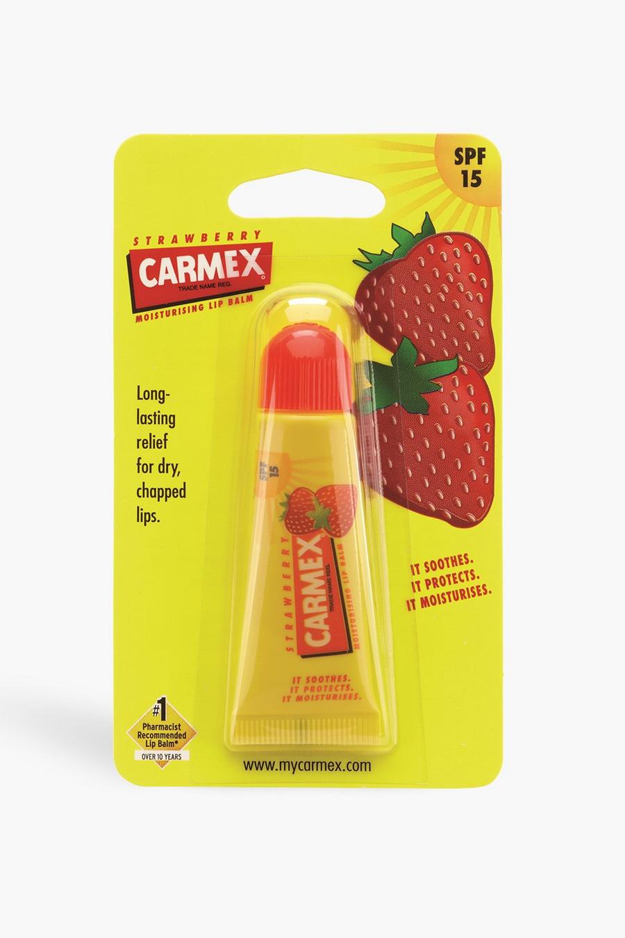צהוב Carmex Strawberry Tube 10 גרם image number 1