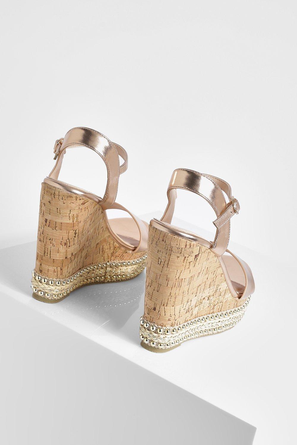 Boohoo deals gold wedges