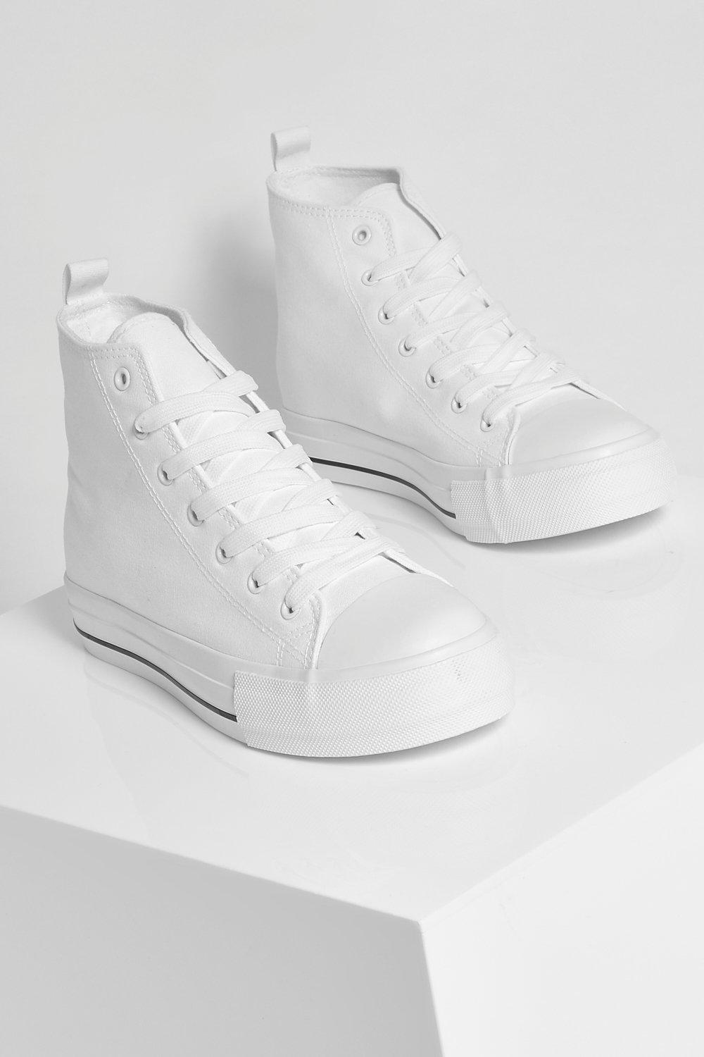 White canvas high tops hot sale cheap