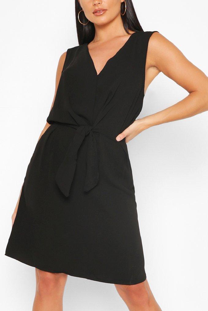 black sleeveless shift dress uk