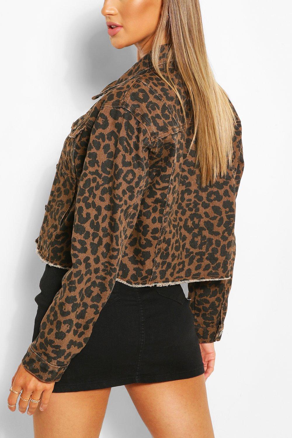 Jean jacket clearance with cheetah print