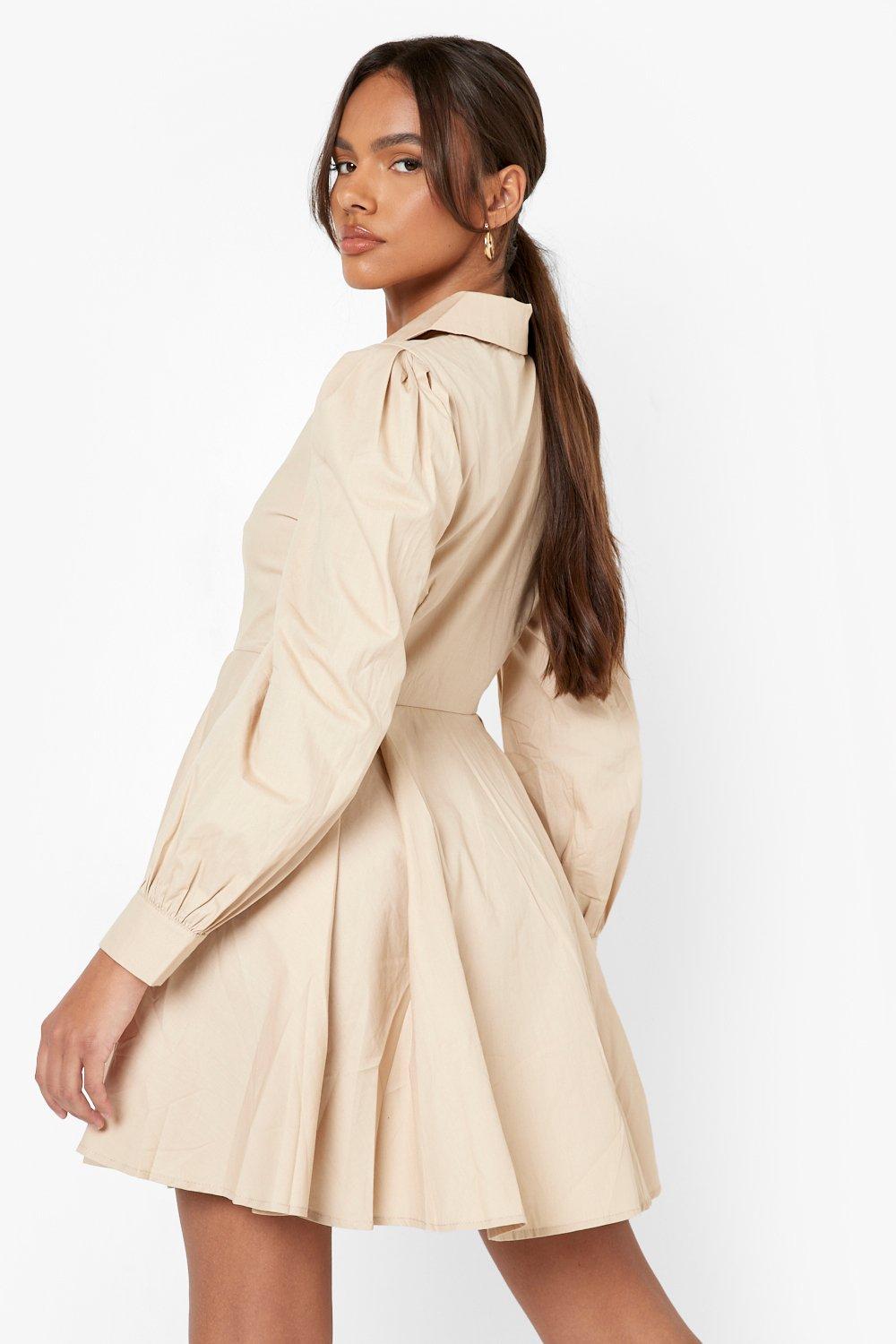 Beige best sale blouse jurk