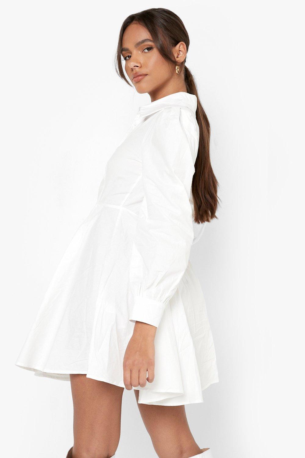 Balloon sleeve hot sale shirt dress