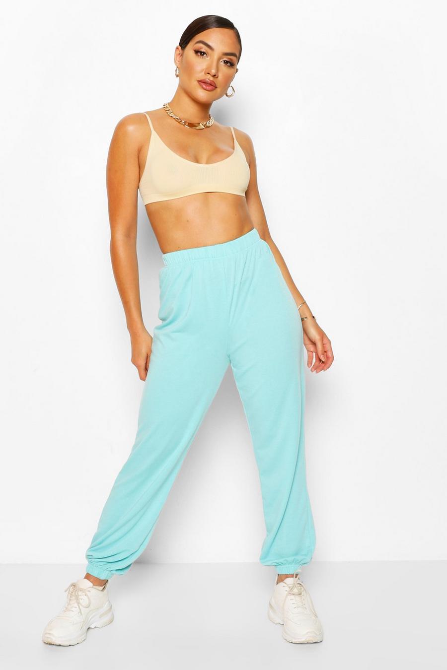 Bright blue Elasticated Waist Relaxed Loopback Joggerss image number 1