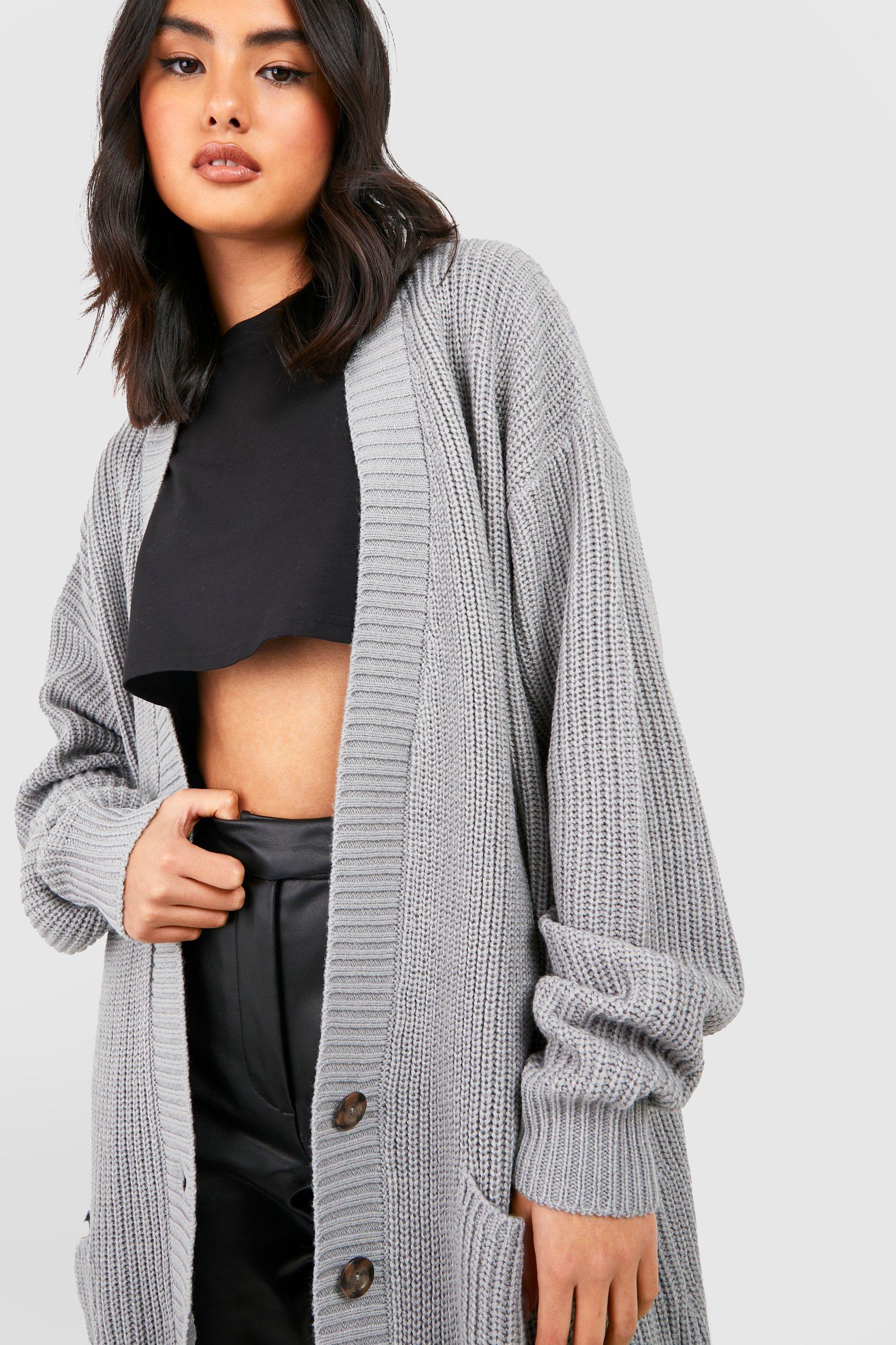 Oversized Button Through Cardigan | boohoo