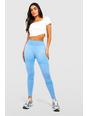 Sky blue Fit Seamless Contrast Workout Leggings