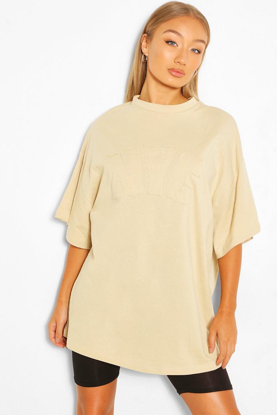 Sand NYC APPLIQUE OVERSIZED T-SHIRT image number 1