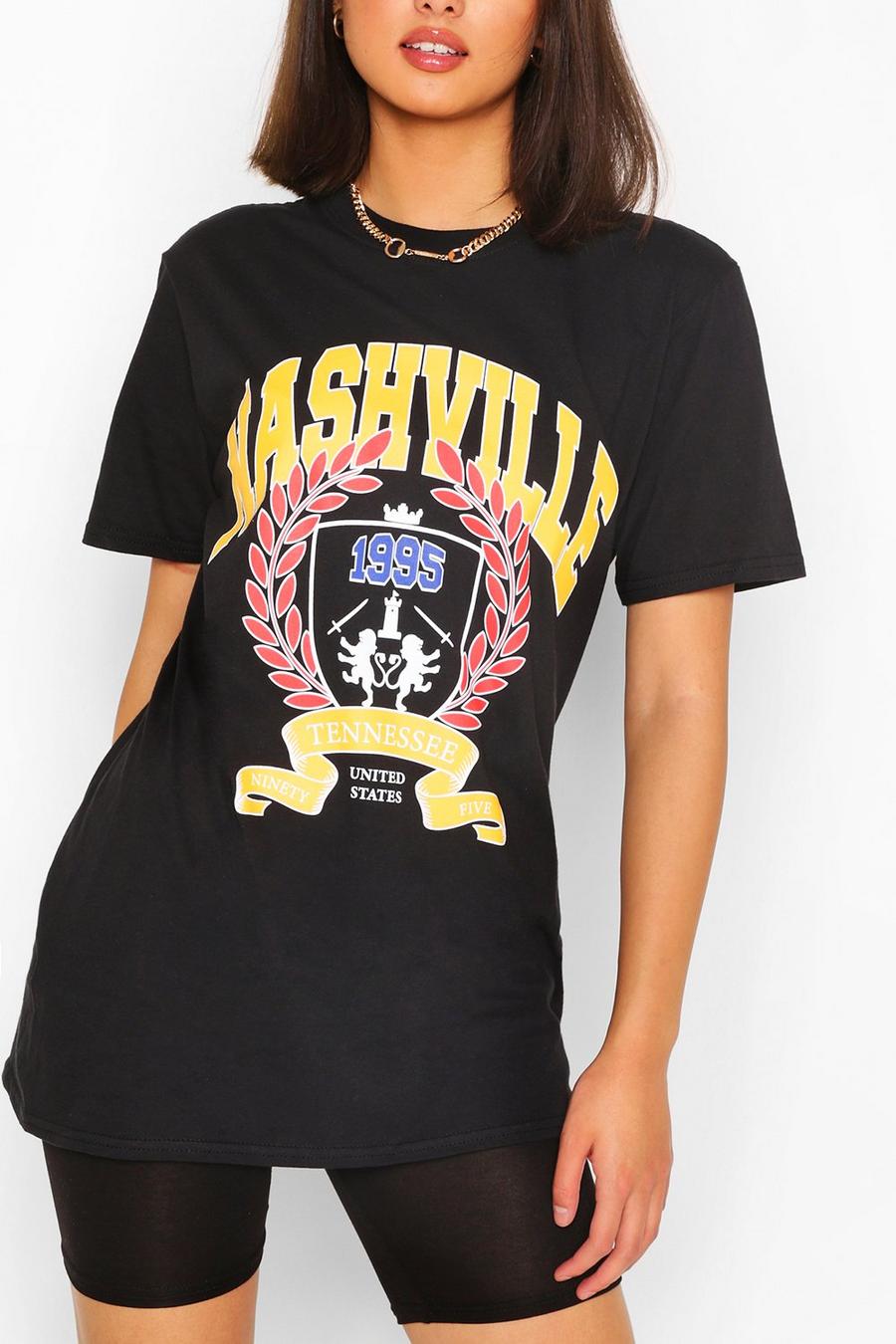 "Nashville" T-shirt med tryck image number 1