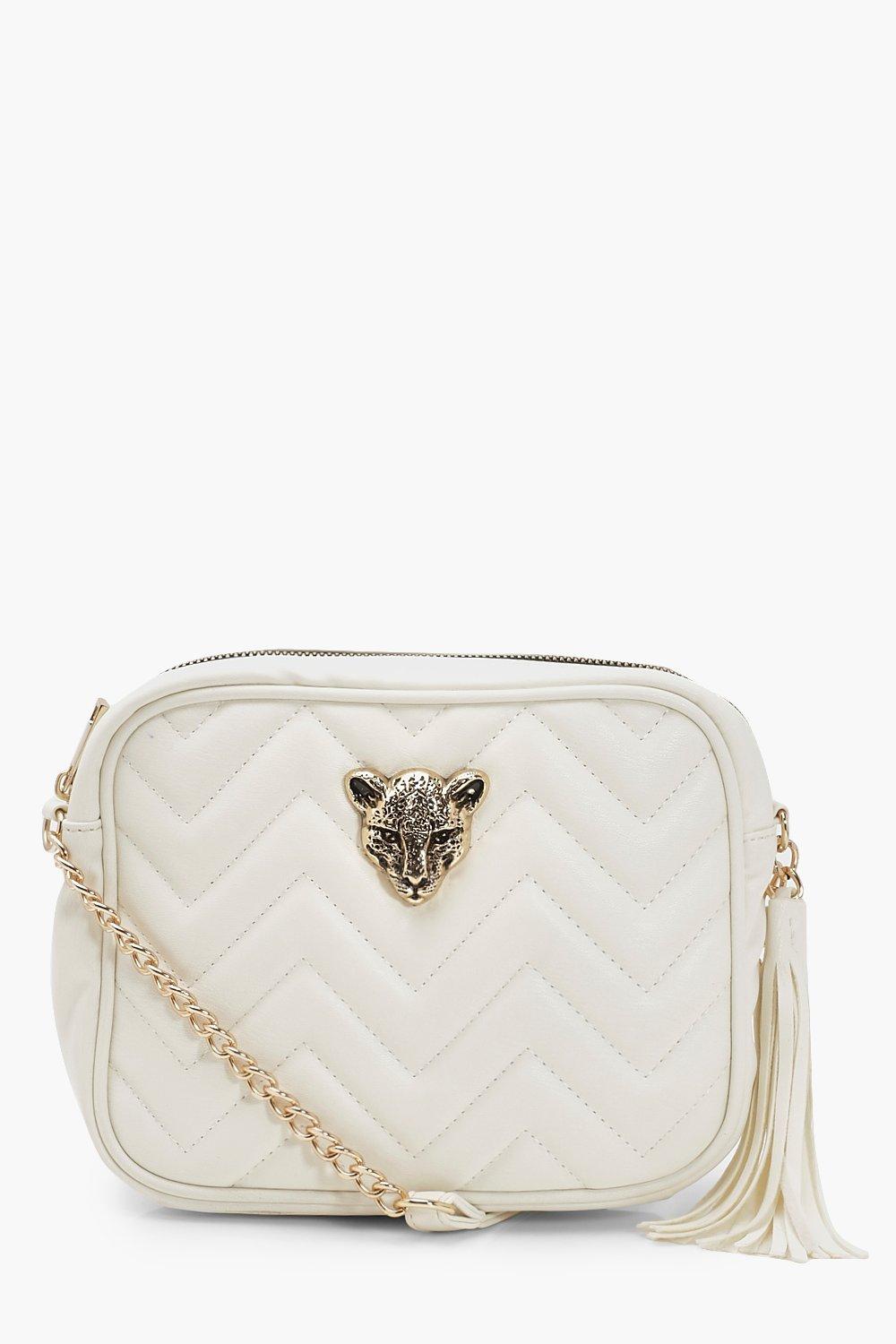 white quilted cross body bag