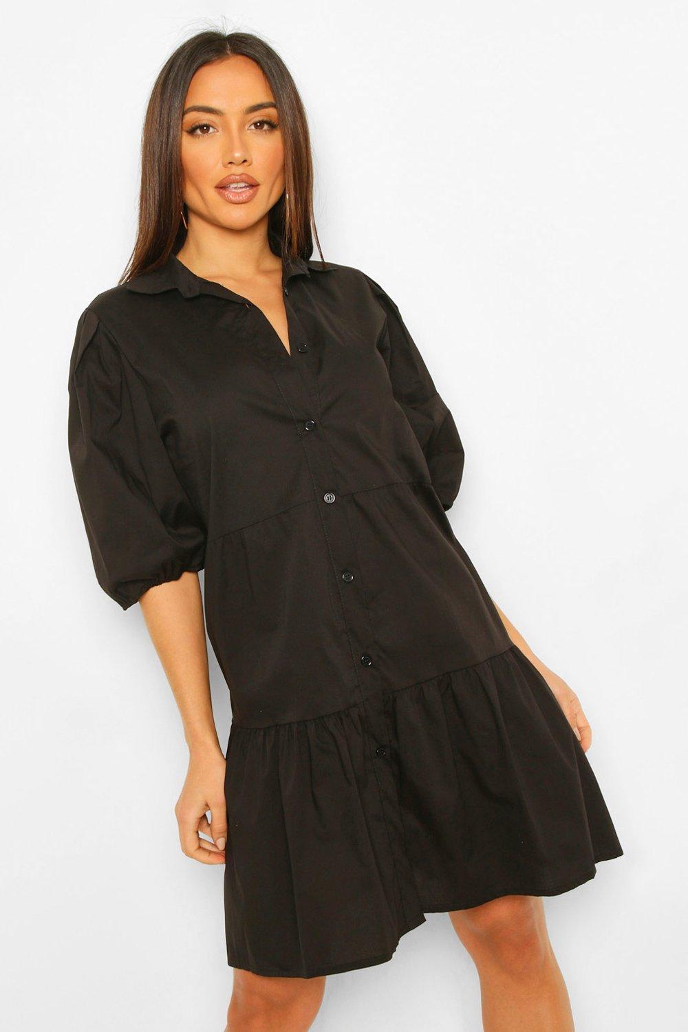 smock dress with buttons