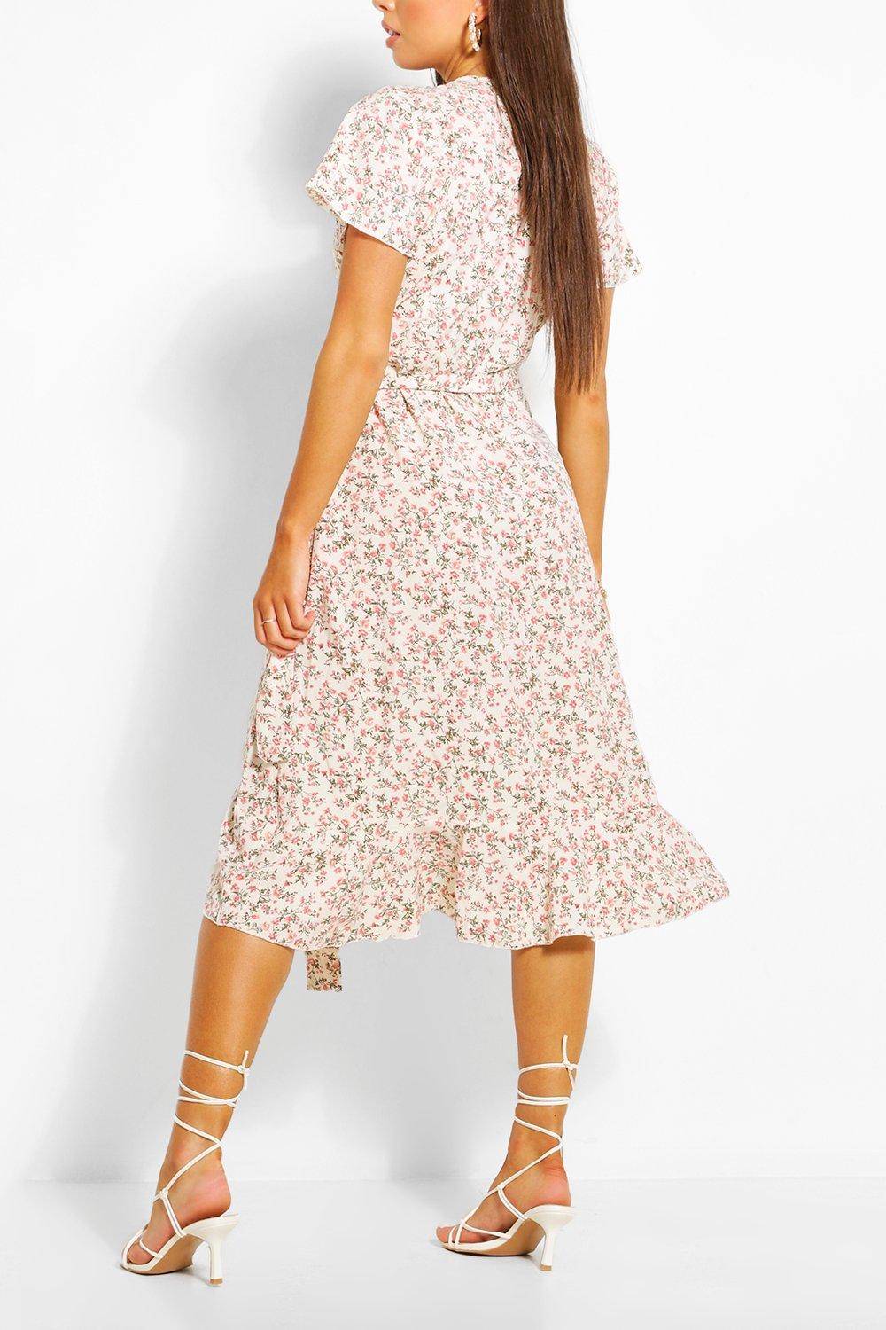 white midi tea dress