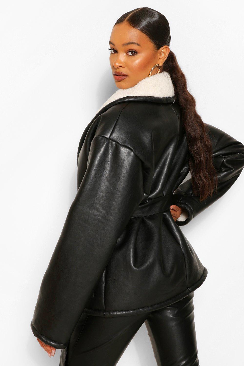 Boohoo veste en discount cuir