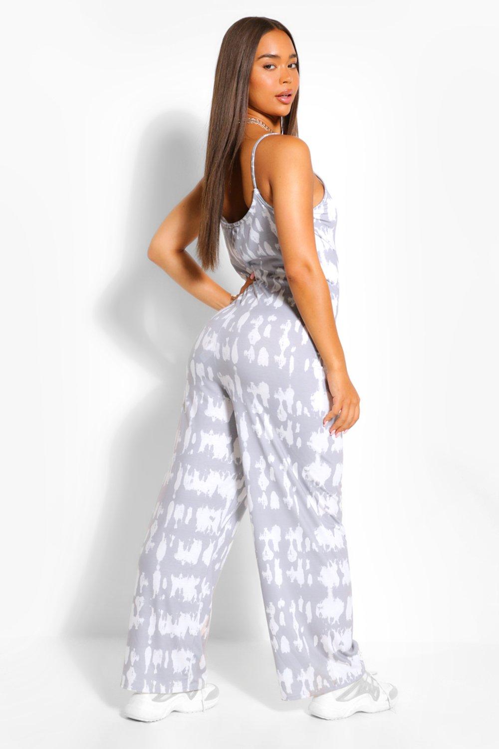 tie dye wide leg jumpsuit