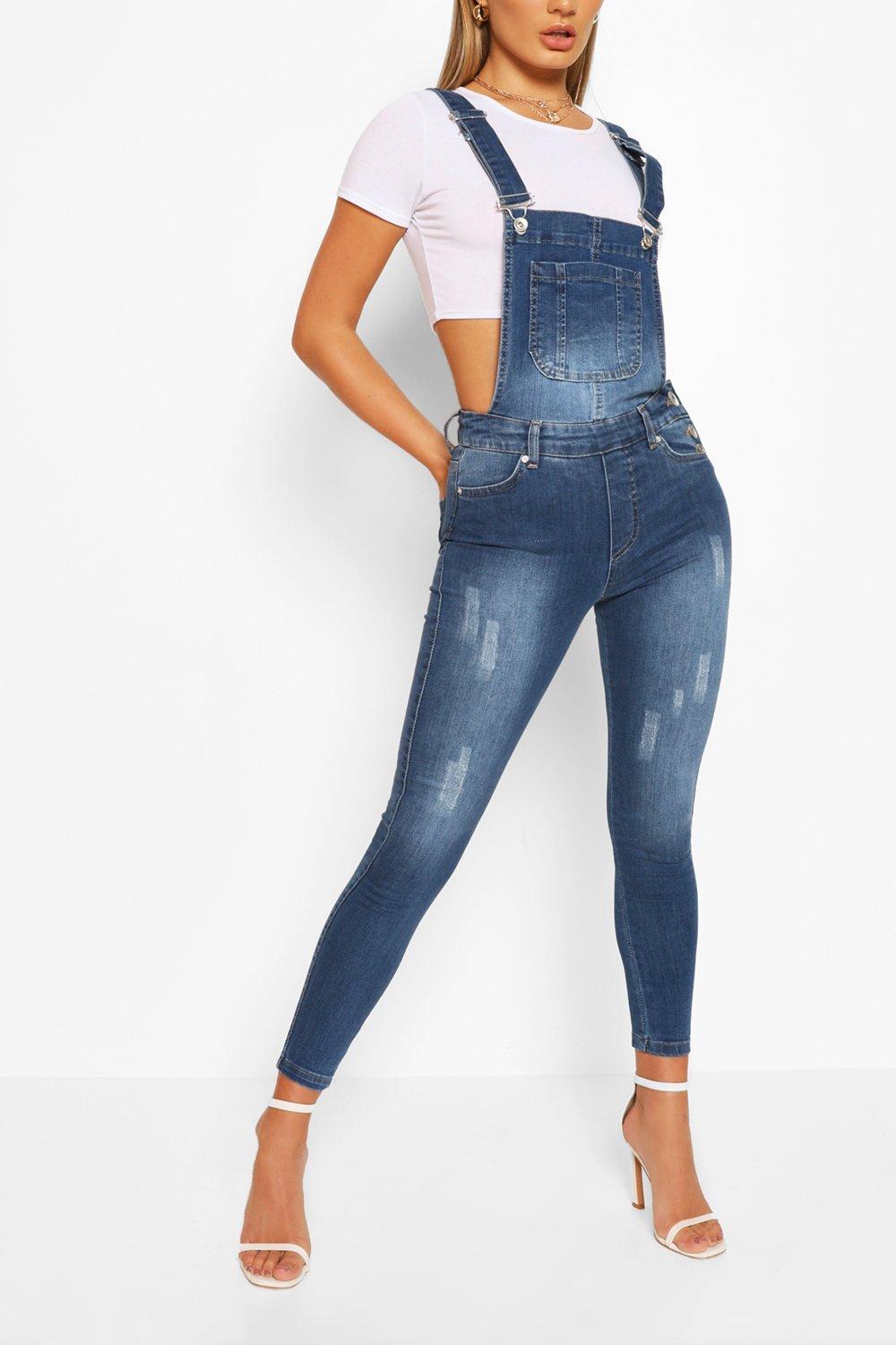boohoo denim jumpsuit