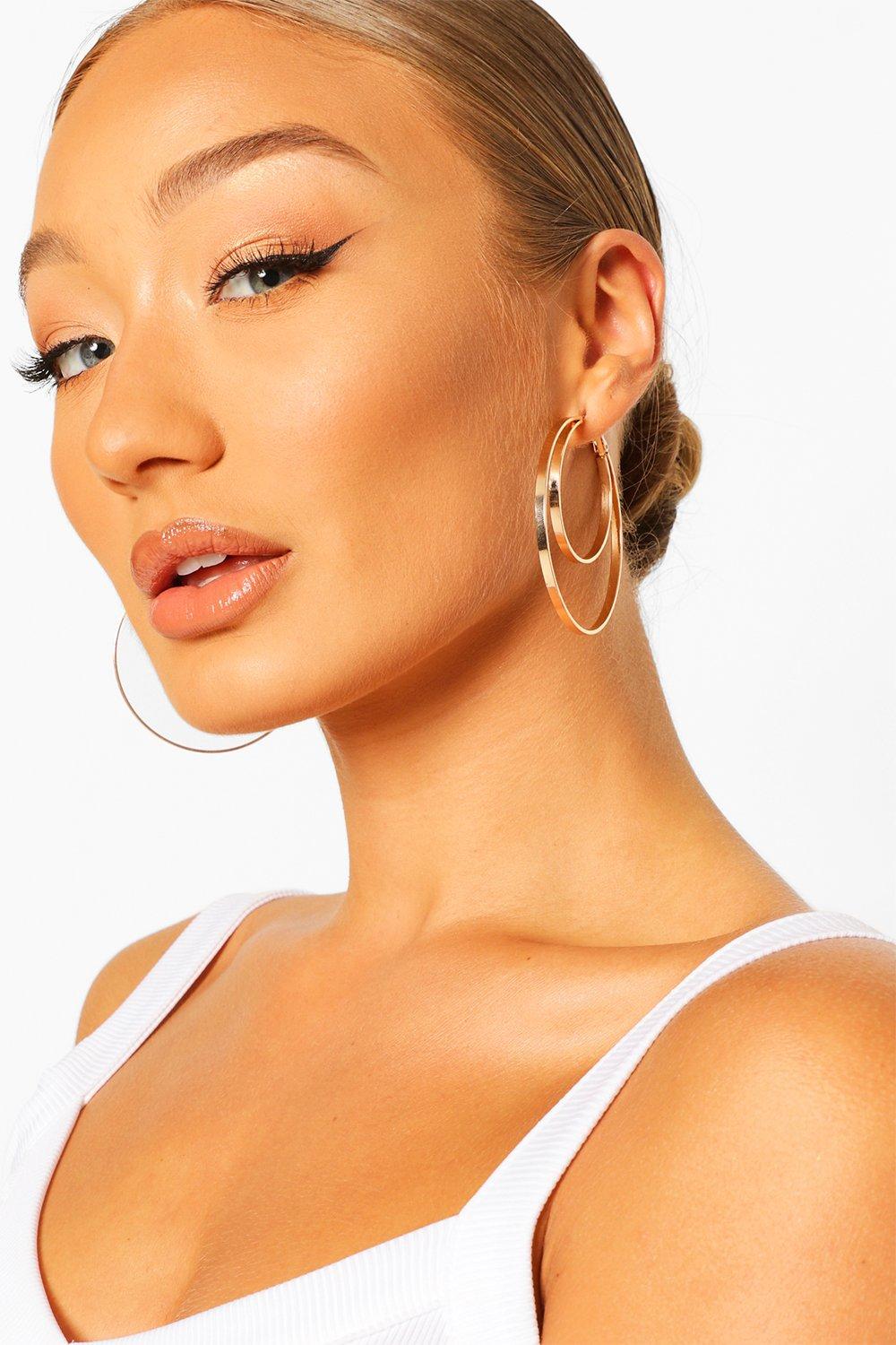 Double clearance earrings hoop