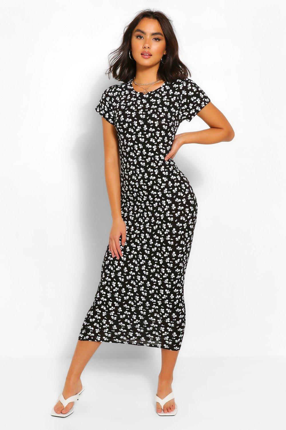 boohoo midaxi dress