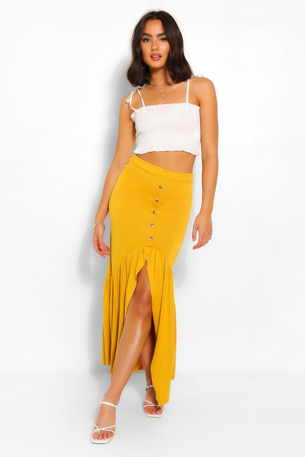 Mustard 2024 jersey skirt