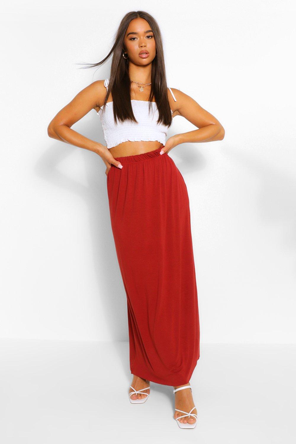 boohoo floor sweeping maxi skirt