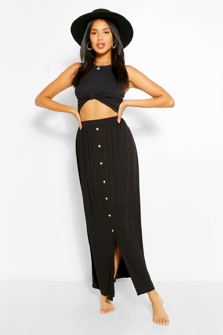 Gathered Waist Floor Sweeping Maxi Skirt image number 1