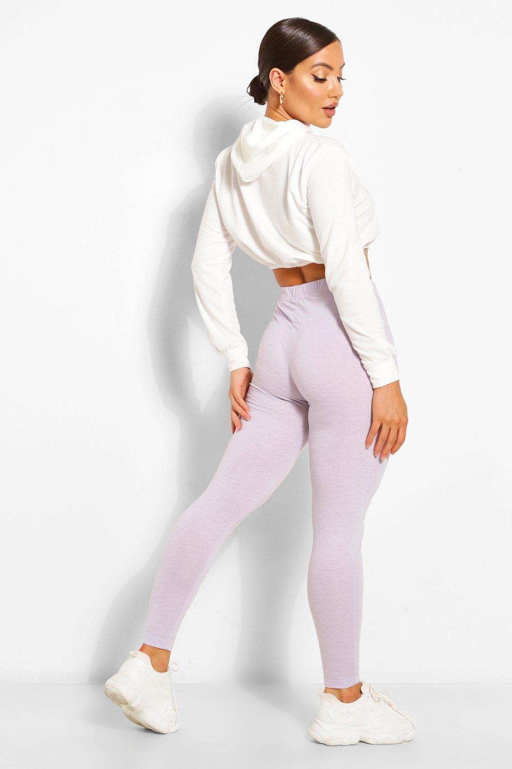 Boohoo Cotton Rib Ankle Grazer Legging in White