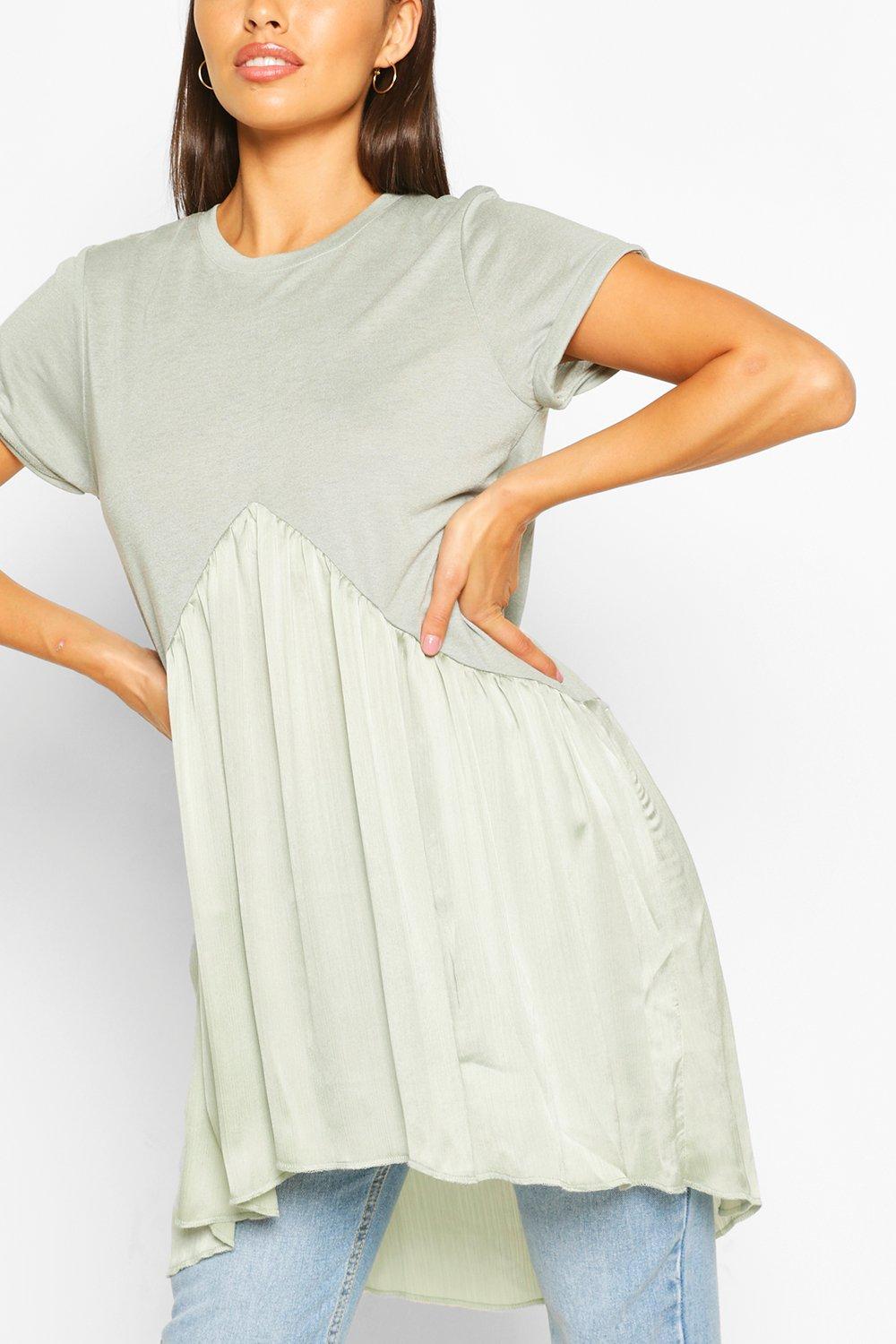 dip hem smock top