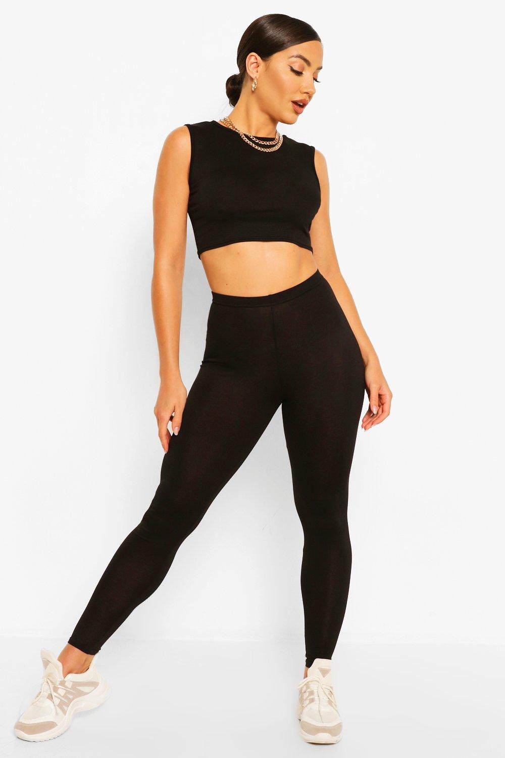 Women's Sleeveless Crop Top and Legging Co-ord Set