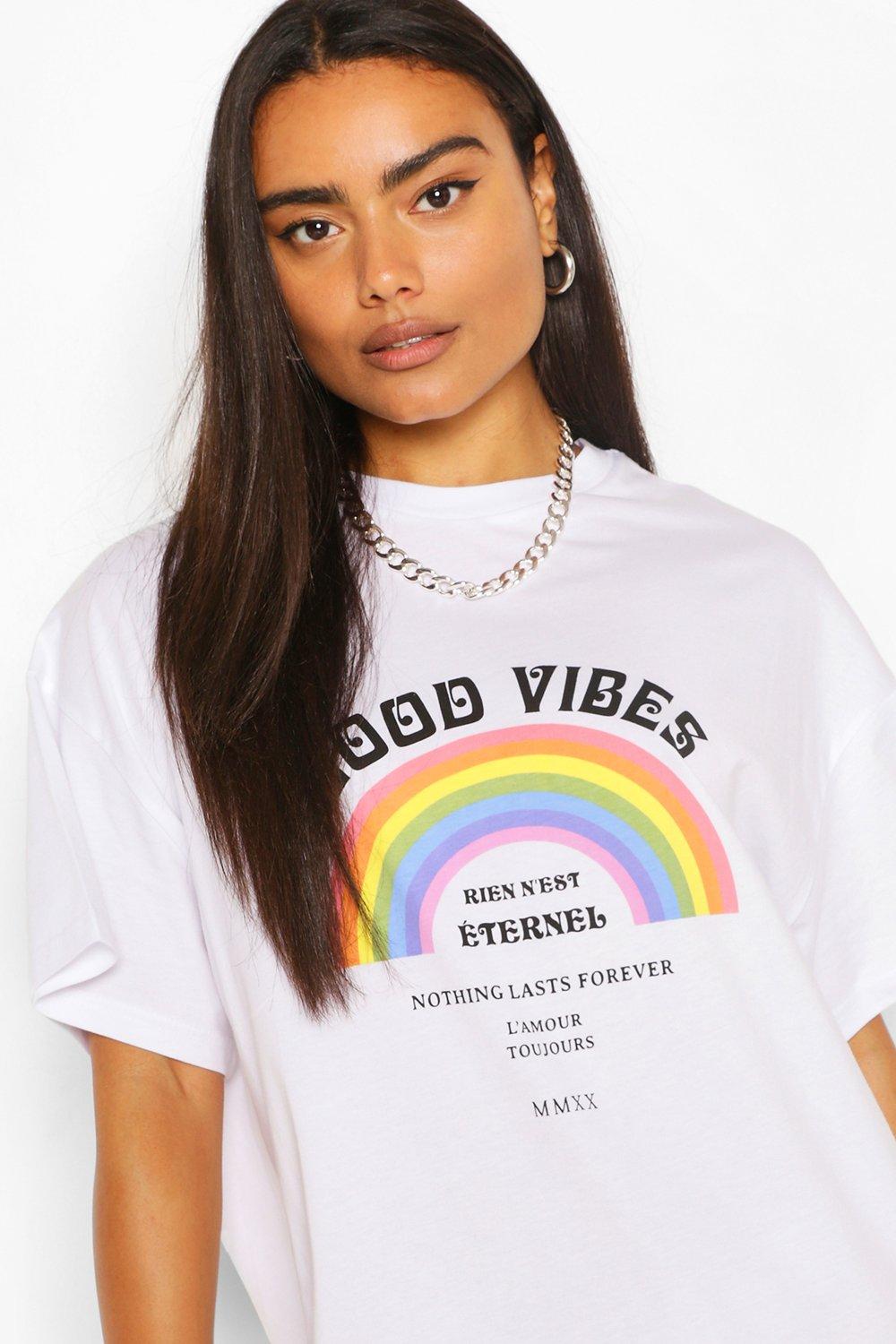 good vibes t shirt dress