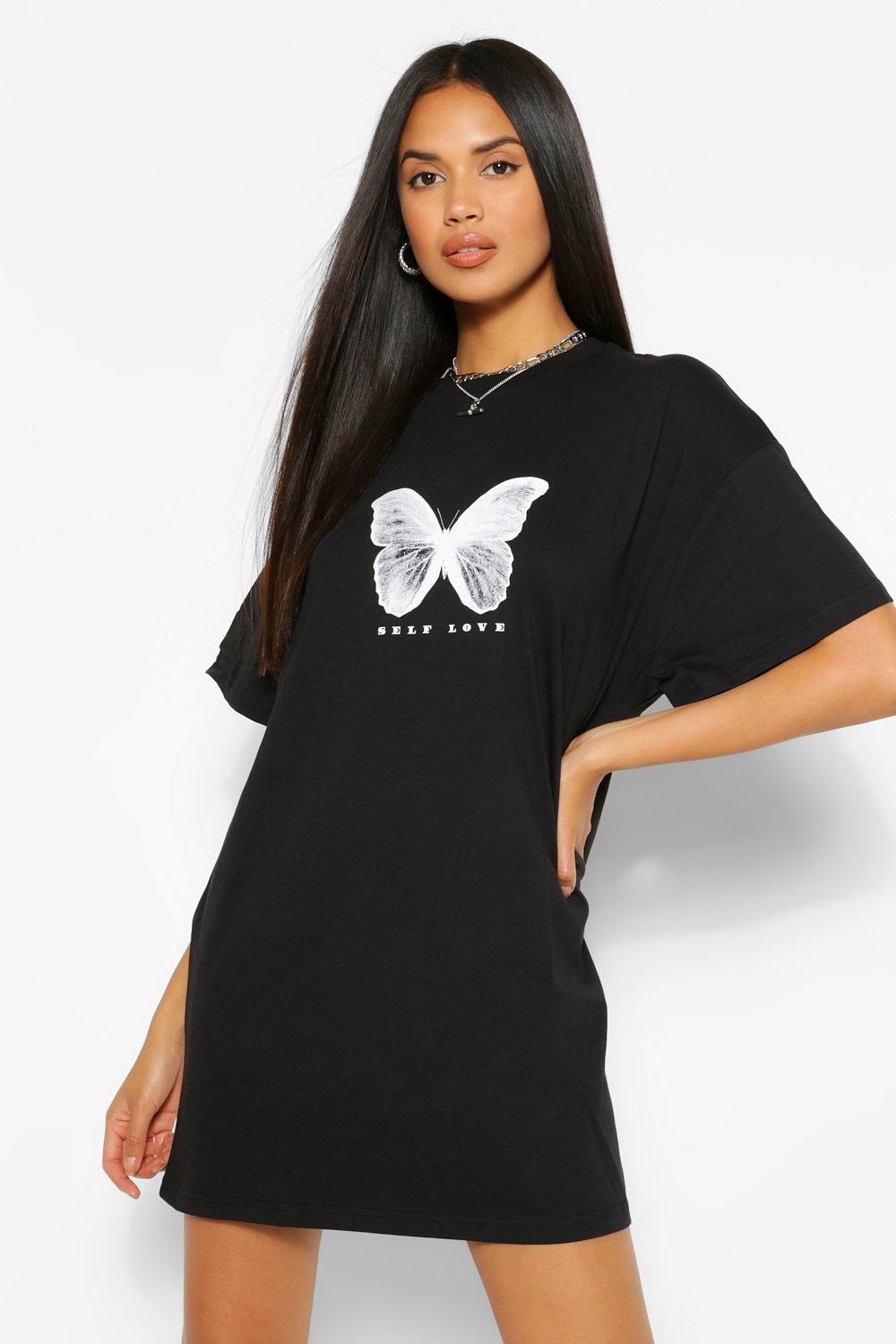 boohoo butterfly dress