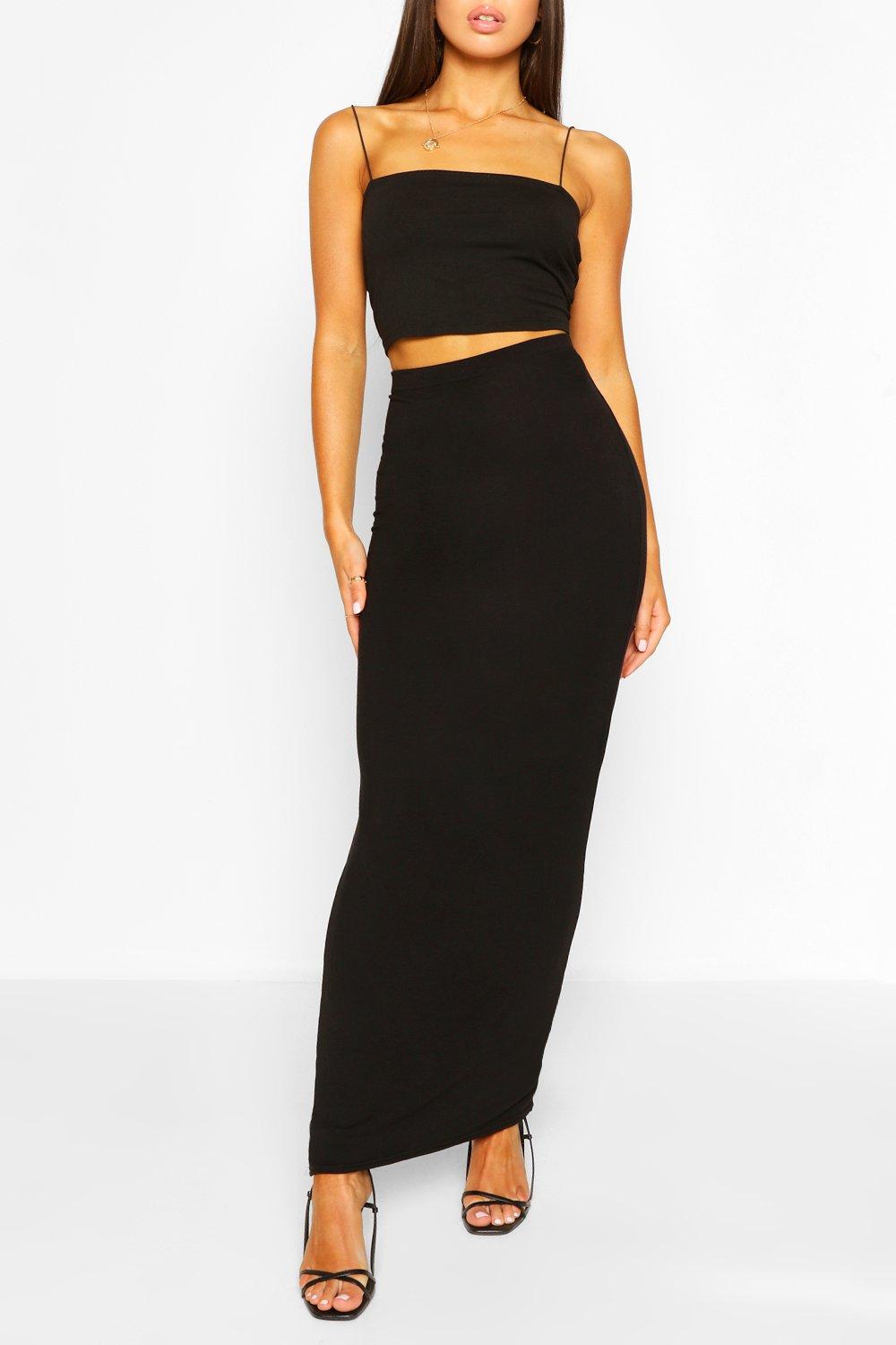 basic jersey maxi skirt