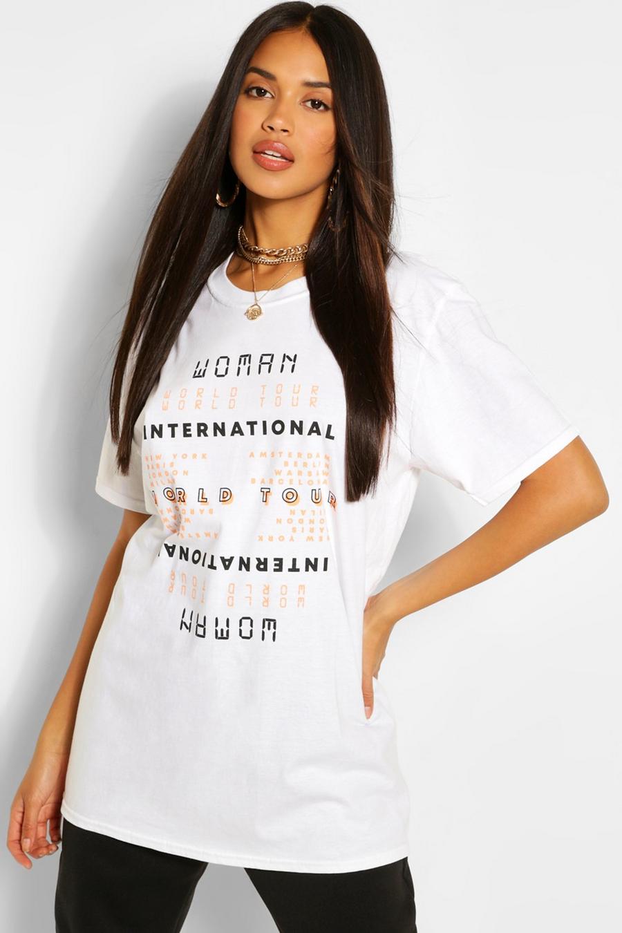 White Woman International Print T-Shirt image number 1