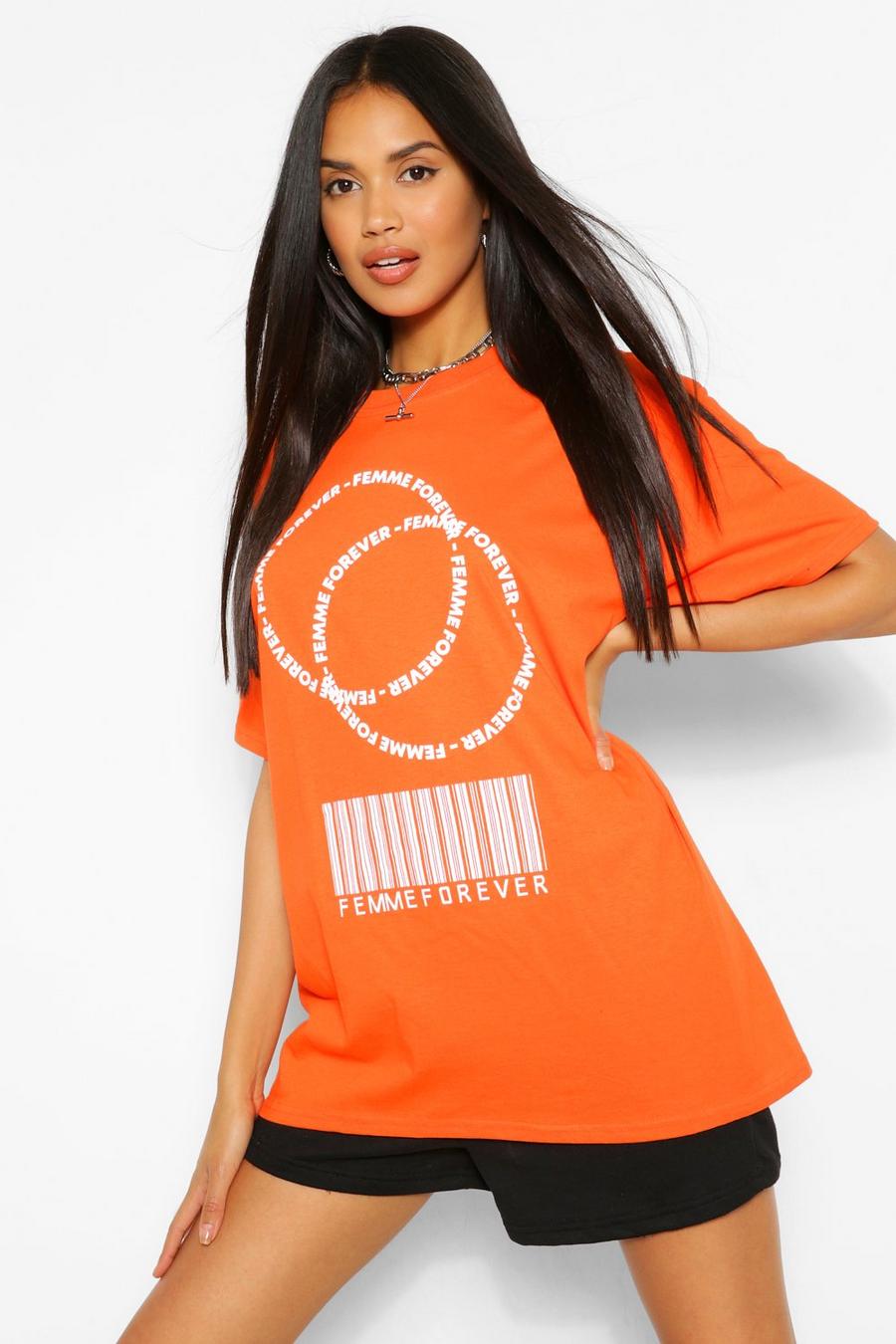 Oranje Femme Forever T-Shirt Met Print image number 1
