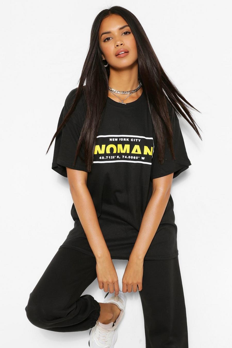 Black Woman T-shirt med tryck image number 1
