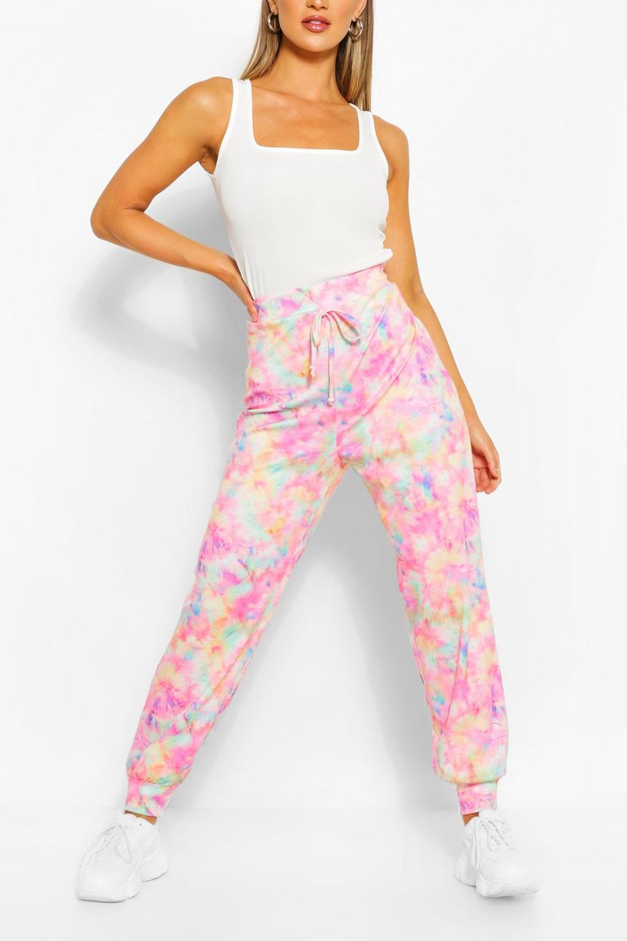Pastel Tie Dye Relaxed Track Pantss image number 1