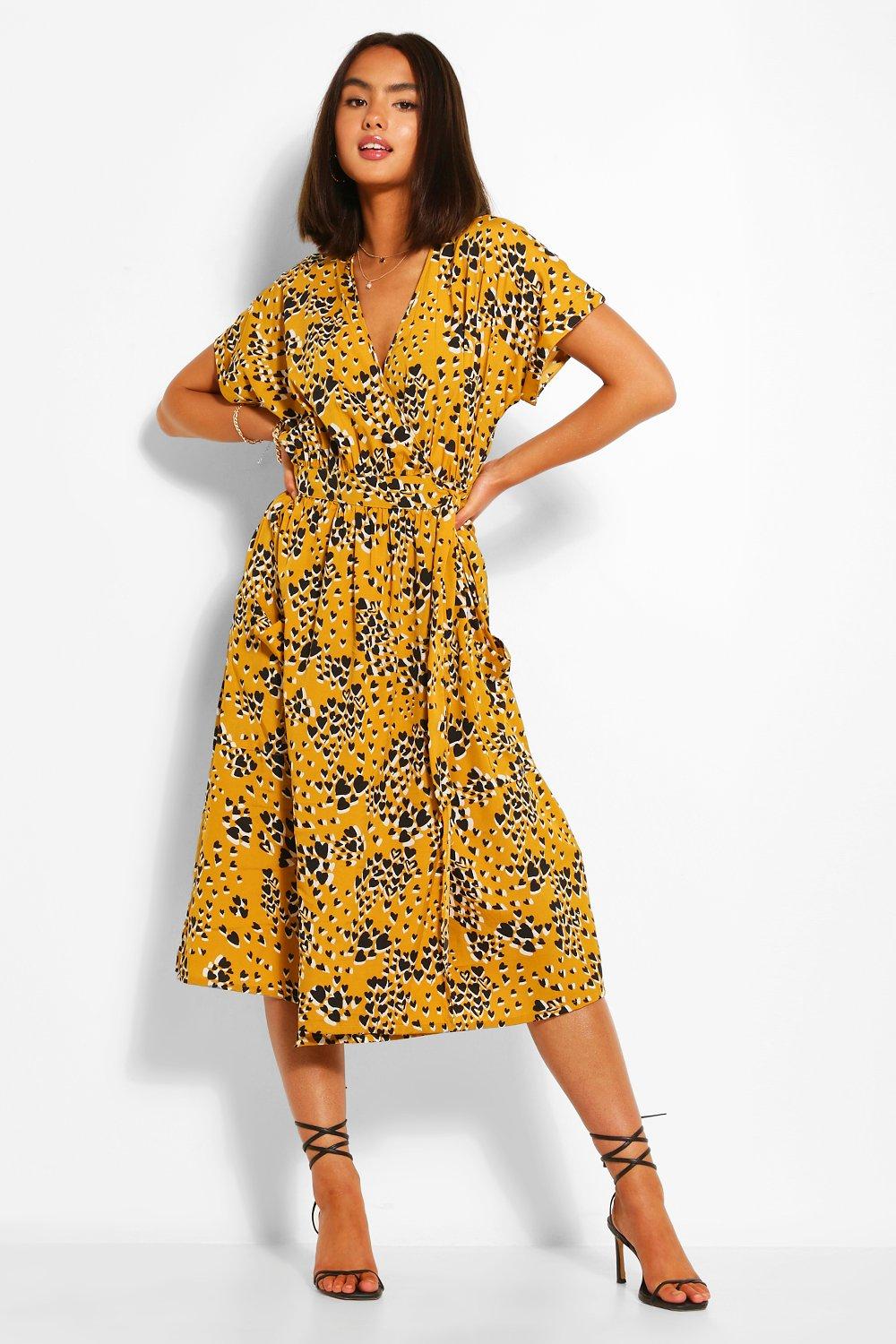 boohoo yellow floral dress