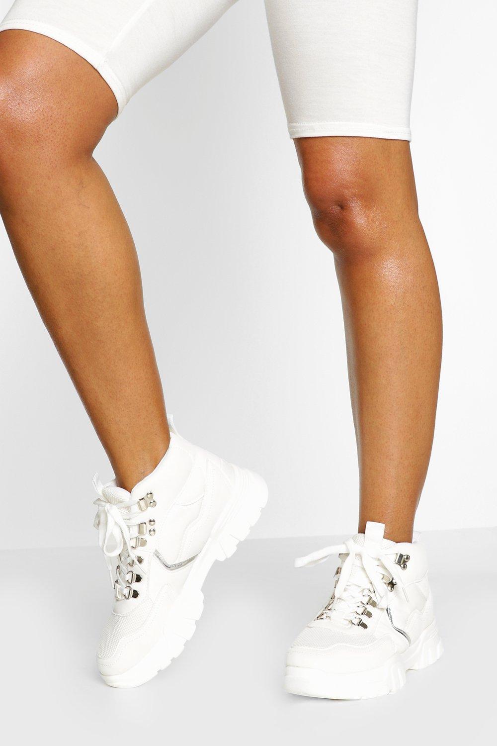 scarpe da ginnastica alte con zeppa