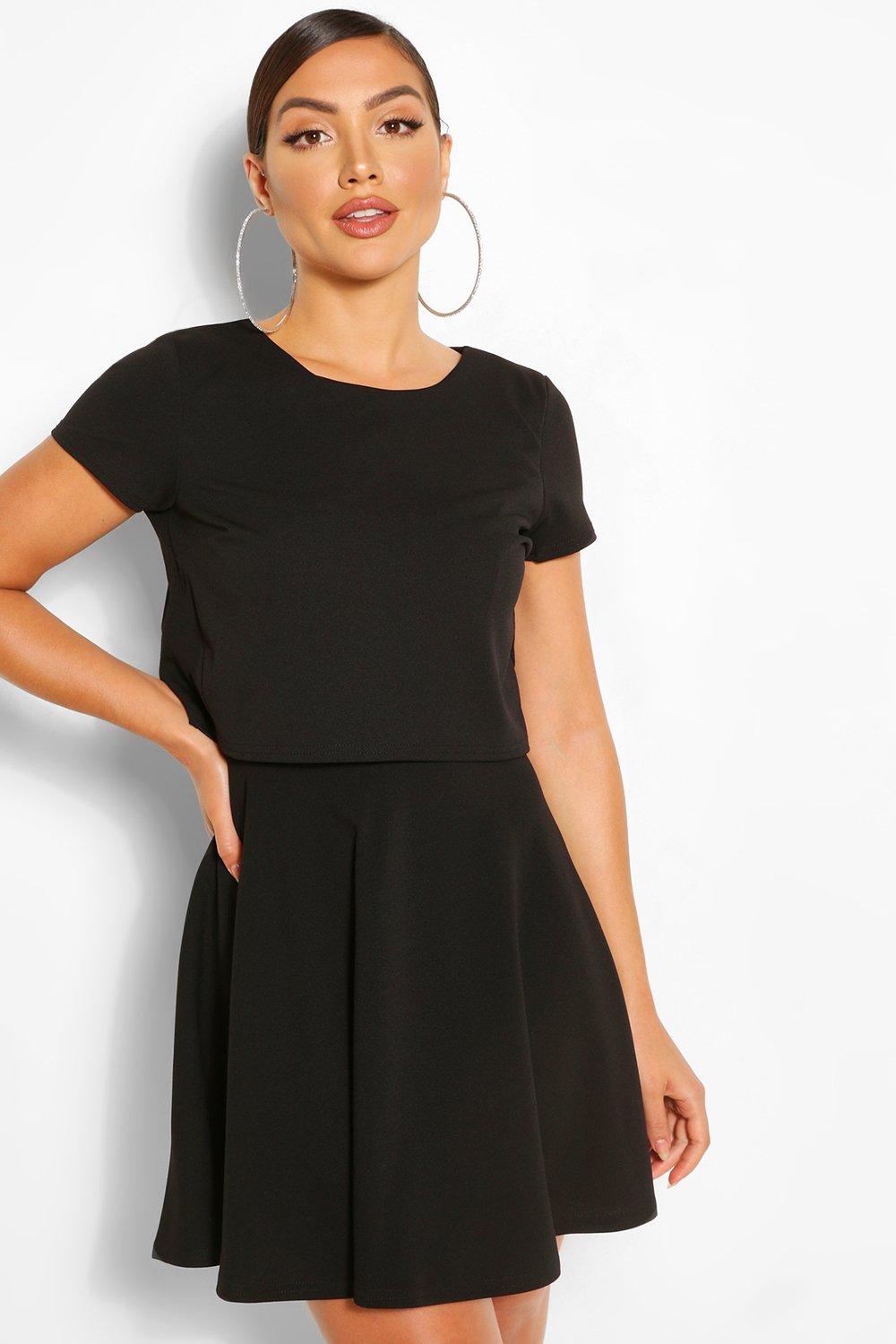 black t shirt skater dress