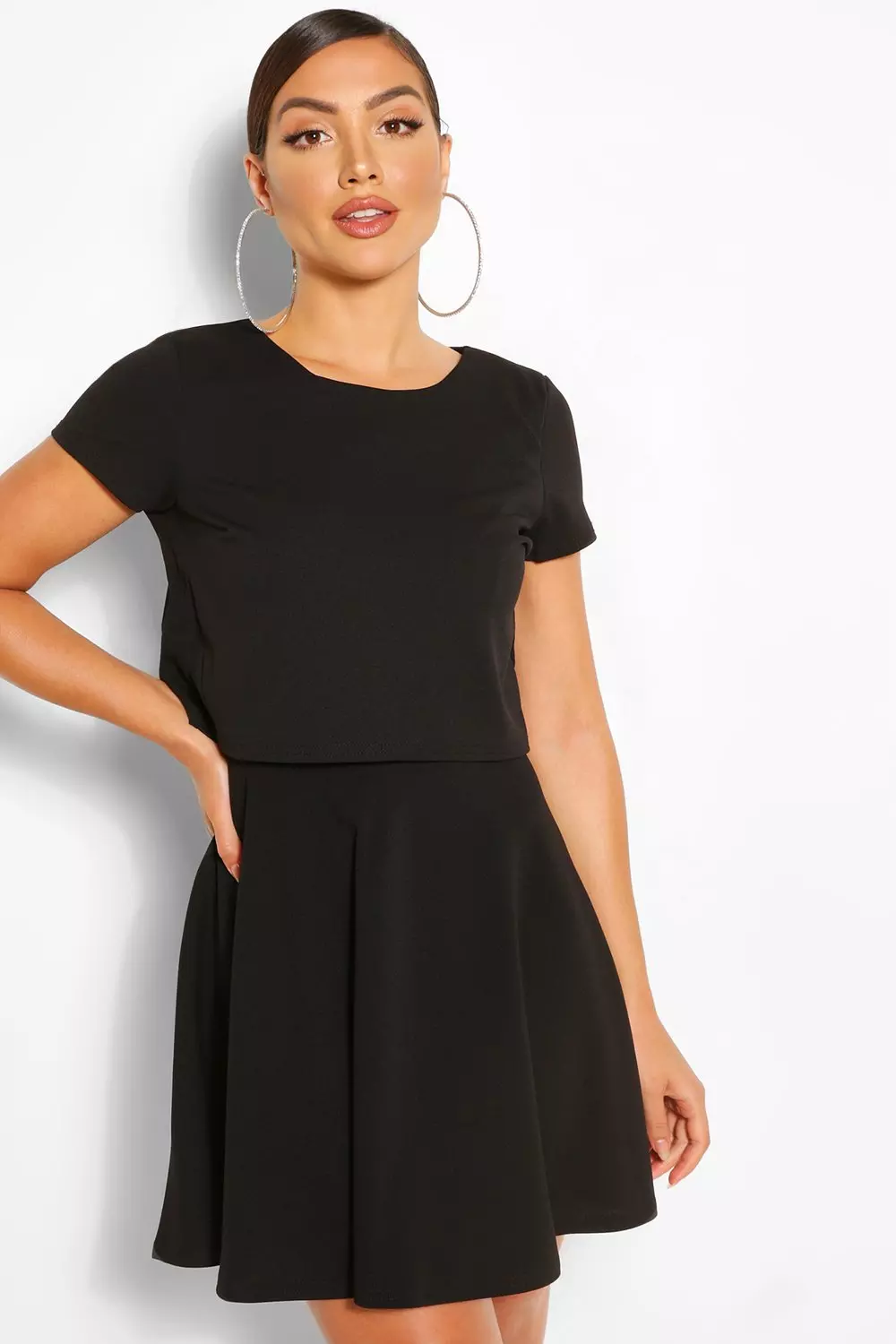 Casual black outlet skater dress