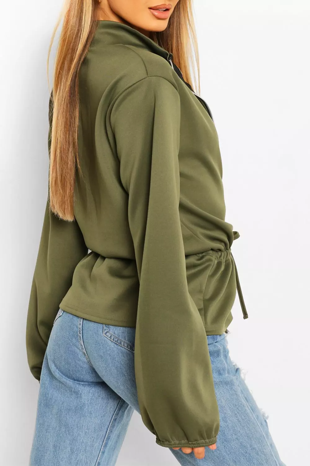 Peplum shop bomber jacket