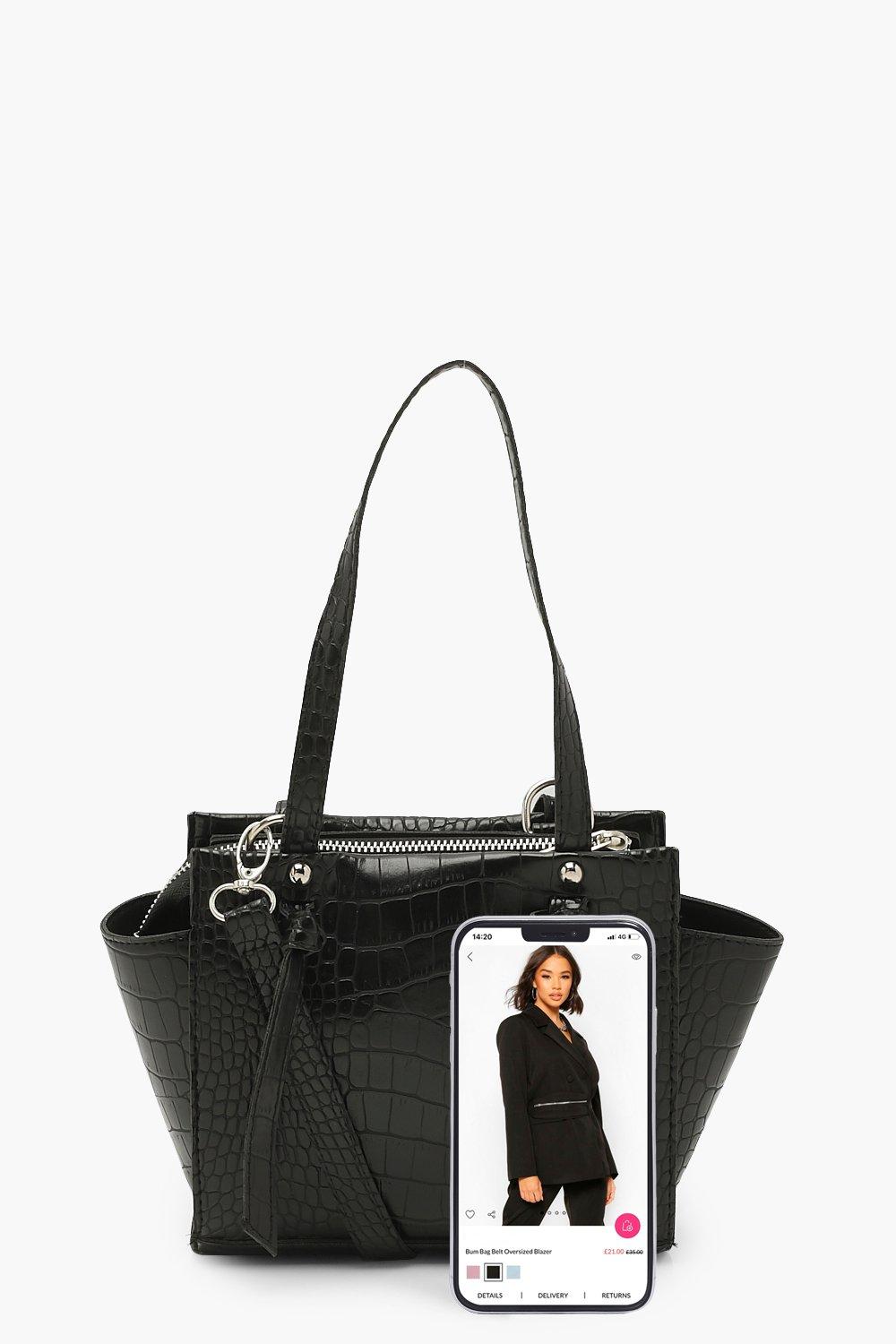 Croc Mini Tote Cross Body Bag