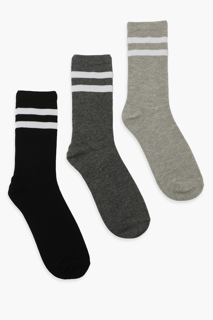 Mono Stripe Sports 3 Pack Socks image number 1