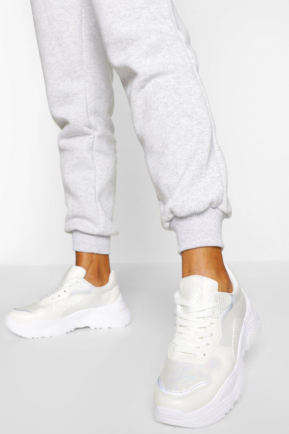 simple white trainers